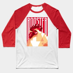 Rooster Art Baseball T-Shirt